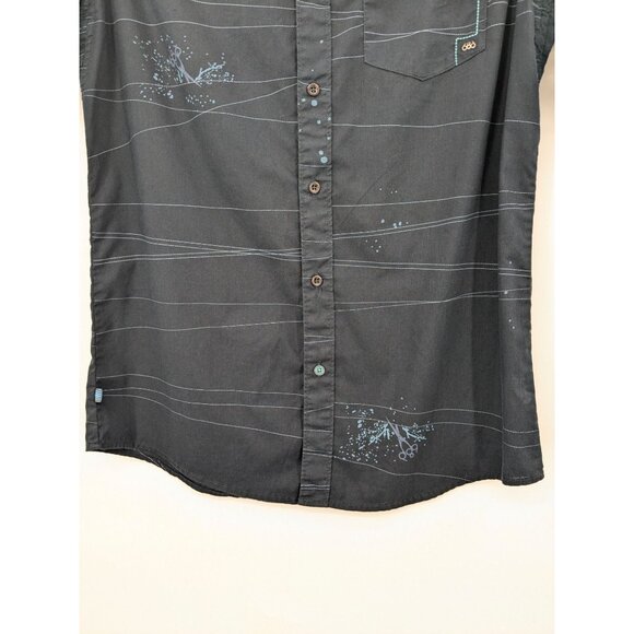 686 Performance Dry Shirt Men Size M Button Up Abstract Print Outdoor Streetwear - Picture 10 of 12